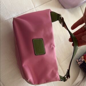 Coach Pink and Green Clutch with Wristlet